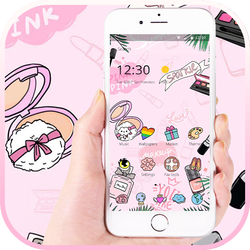 Pinky Fashion Cosmetic Graffiti Theme icon