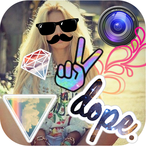 Hipster Sticker Photo Editor icon