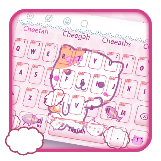 Cute Pink Kitty Cat Keyboard Theme icon