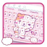 Cute Pink Kitty Cat Keyboard Theme