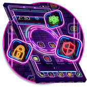 Neon Purple Tech Circle Theme icon