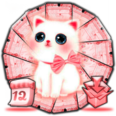 Peach Cute Kitty Launcher Theme icon