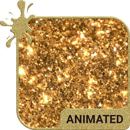 Gold Glitter Animated Keyboard   Live Wallpaper иконка