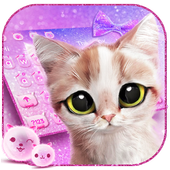 Pink Cute Cat Keyboard Theme icon