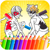 Coloring Ladybug &amp; Cat Noir game icon