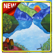 easy landscape drawing icon