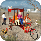 Off Road Cycle Rickshaw Driving Simulator icon