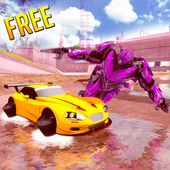 Flying Robot Car  Simulator Game 2019-Flight Drive icon