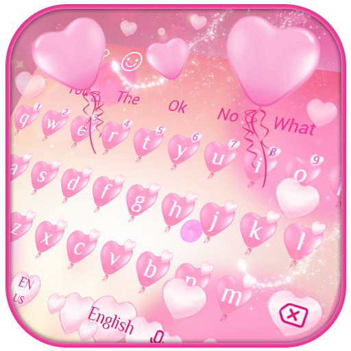 Pink Heart Balloon Keyboard icon