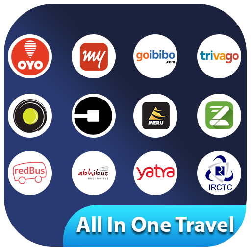 All In One Travel - 90+Hotels/Flights/Cab&amp;Bus Apps icon