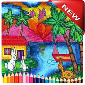 learn to draw scenery well icon