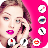 Beauty makeup Photo Camera, beauty plus, face edit icon