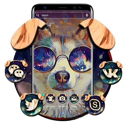 ikon Husky Dog Theme