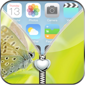 Cute Butterfly Zip Lock Screen icon
