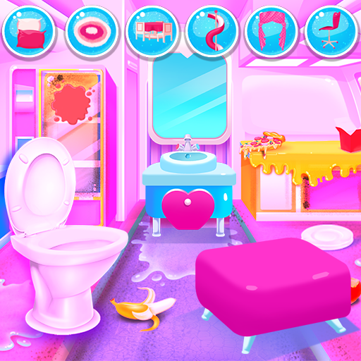 Baby Boy Modern Train Clean Up أيقونة