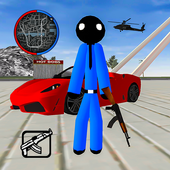 Us Capitaine Stickman SuperHero Las Vegas Crime icon
