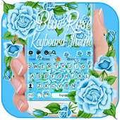 Blaues Rosen-Tastatur-Thema