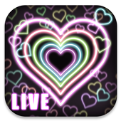 Live Neon Love Hearts Keyboard icon