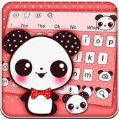 Lovely Panda Bow Theme Keyboard icon