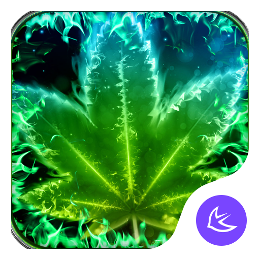 Shine Green Leaf Theme &amp; HD wallpapers icon