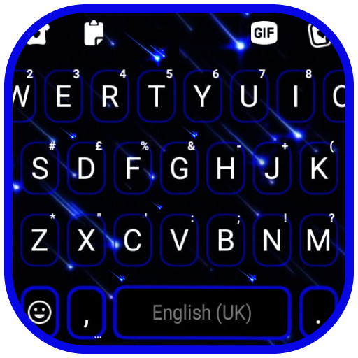 خلفية الكيبورد Blue Stars Live أيقونة