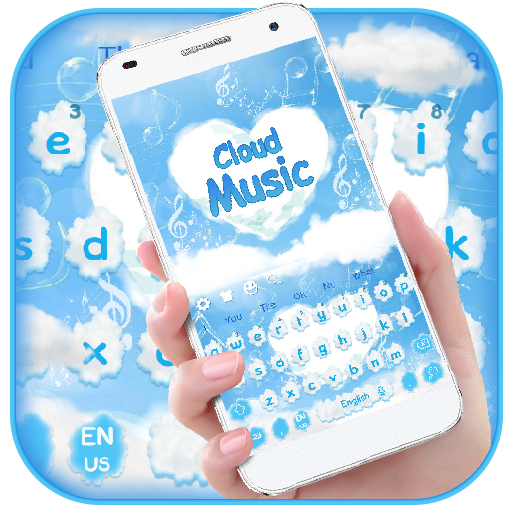 Lovely Cloud Heart Music Keyboard Theme icon
