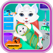 Pregnant Cat Gives Birth icon