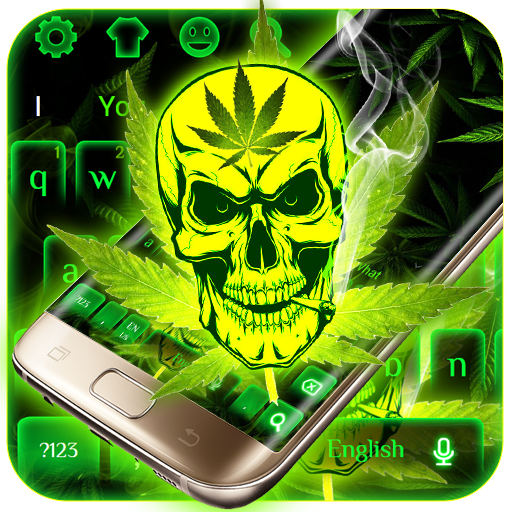 Weed Rasta Skull Smoke Keyboard icon