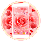 Pink Rose Flower Launcher Theme icon