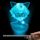 Cat Noir Hologram Simulator 3D Winx Joke icon