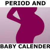 PERIOD AND BABY CALENDER icon