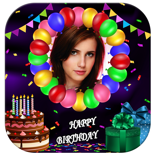 Name Photo on Birthday Cake Photo Editor icon