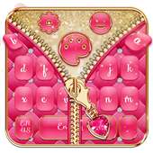 Salmon Pinky Zipper Keyboard Theme on 9Apps