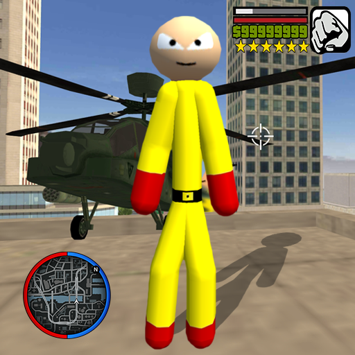 Punch Stickman Rope Hero In Mafia Sayens City icon