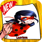 how to draw Ladybug icon