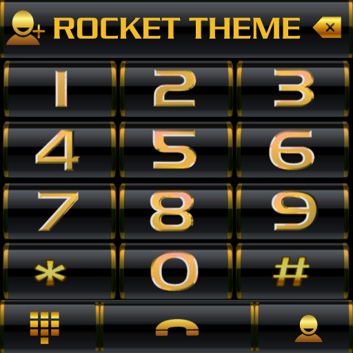 Theme Golden Black RocketDial icon