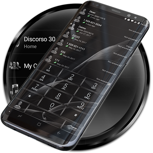 Dialer Theme MetalGate Black icon
