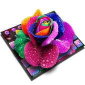 Color Rose Water Drop Keyboard  Live Wallpaper on 9Apps