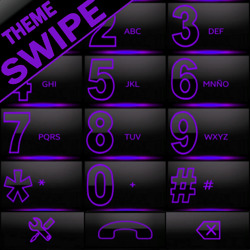 THEME SWIPE DIALER SPETRA PURPLE GLASS icon