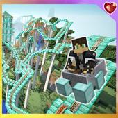 Roller coaster maps for minecraft pe أيقونة