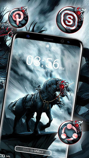 Black Warrior Horse Launcher Theme screenshot 4