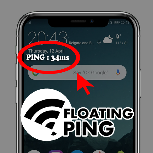Floating ping - Show ping meter on screen display icon