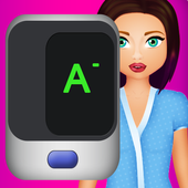 girl blood group game icon
