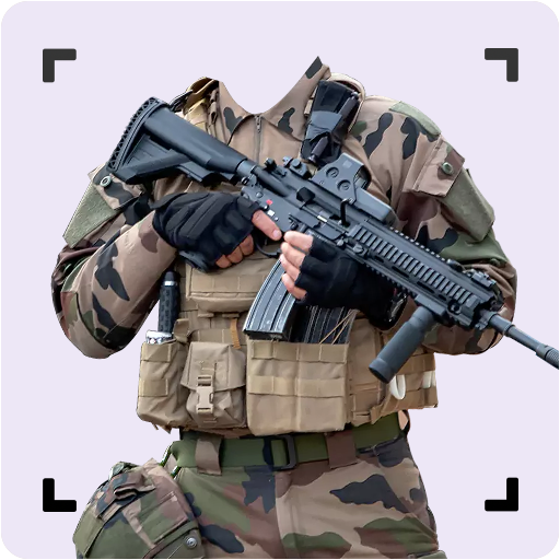 Military Man Photo Suit icon