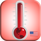 Thermometer and weather icon