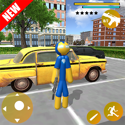 Gangster Stickman Iron Rope Hero: Crime Simulator icon