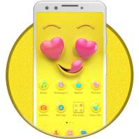 Yellow Smile Love Face Theme