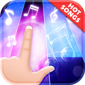 Black White Piano Tiles Magic - Relax with Music icon