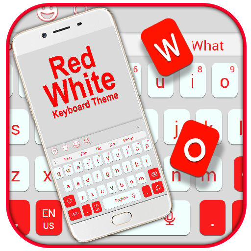 Red White Keyboard Theme icon