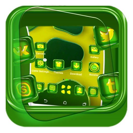 3D Green Gemstone Theme icon